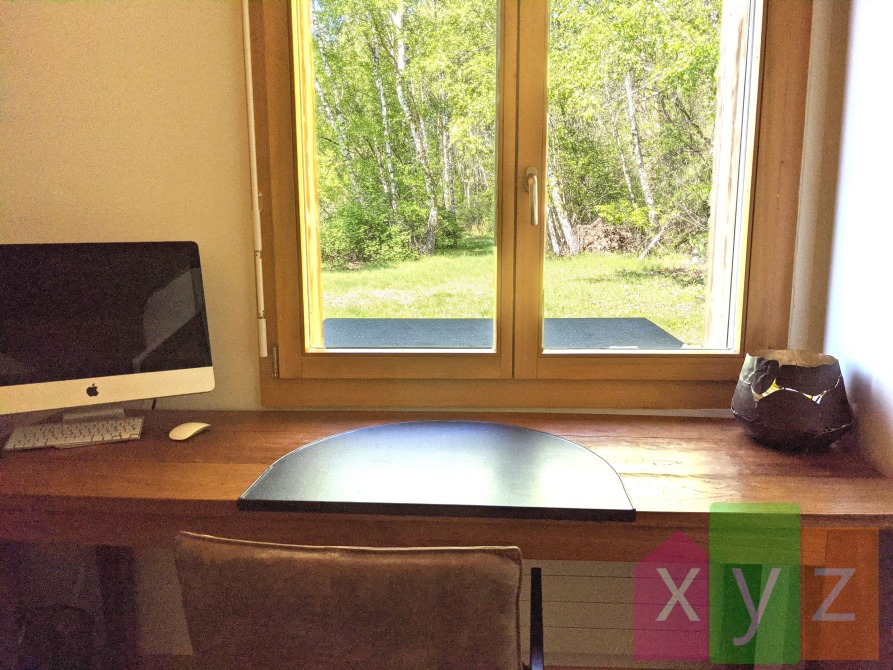 La vue sublime et apaisante depuis le bureau de la deuxième chambre