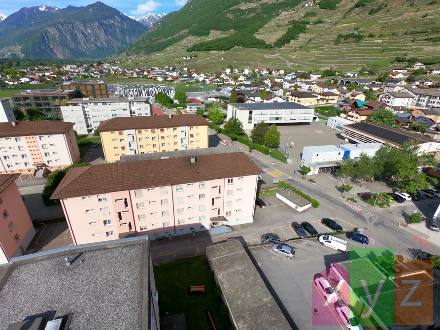 Vue aérienne de la PPE et de sa proximité immédiate avec les 2 écoles