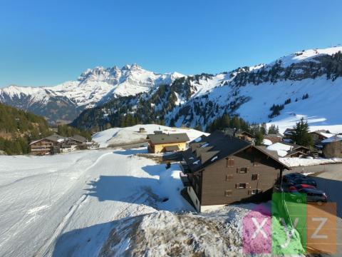 Studio avec terrasse en résidence secondaire à côté des pistes de ski