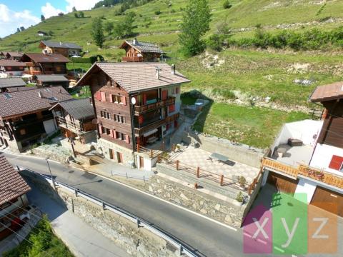 Appartement 4.5 pièces avec terrasses et jardin à Trogne, Val d'Hérens (Photo aérienne)