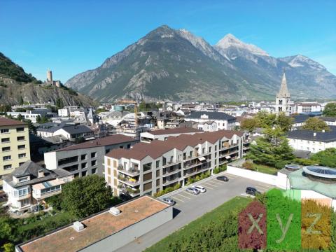 La PPE construite en 2021 en plein centre-ville de Martigny dans un quartier résidentiel et calme